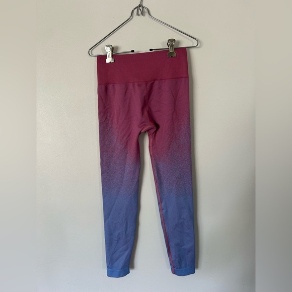 Gymshark Adapt Ombre Seamless Leggings - Rose Pink/Light Blue XS - Picture 6 of 7